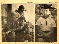 On Left is Chuck Clarke with three of the scouts and on right is one of the girl scouts